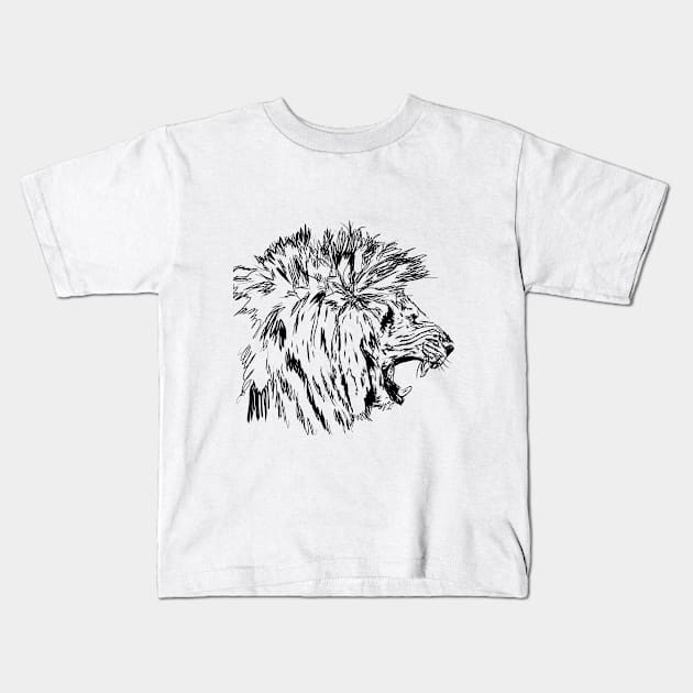 LION Kids T-Shirt by paucacahuate